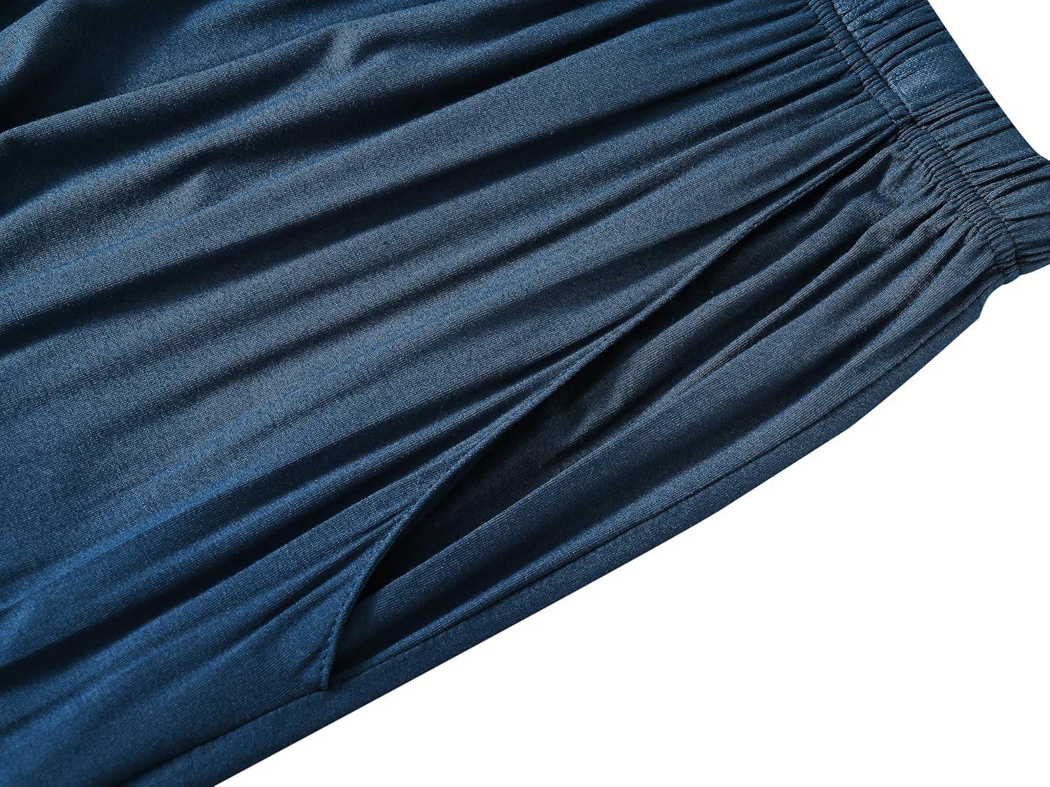 imageMoFiz Mens Pajama Set Pjs Sleepwear Nightwear Lightweight Quick Dry Soft Short Sleeve Summer Pjs Sleep Set With PocketA04royal Blue Light Grey