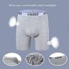 AIRIKE Boxer Briefs Men Pack Long Leg Soft Black Underwear Big Size and Tall Underpants(3 Colors2 Pack)