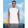 AIRIKE Sleeveless Golf Shirts for Women UPF 50+ Quarter Zip Quick Dry Tennis Workout Tank Tops(2025-white)