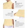 AIRIKE Sleeveless Golf Shirts for Women UPF 50+ Quarter Zip Quick Dry Tennis Workout Tank Tops(2025-yellow)