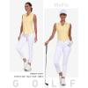 AIRIKE Sleeveless Golf Shirts for Women UPF 50+ Quarter Zip Quick Dry Tennis Workout Tank Tops(2025-yellow)