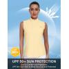 AIRIKE Sleeveless Golf Shirts for Women UPF 50+ Quarter Zip Quick Dry Tennis Workout Tank Tops(2025-yellow)