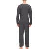 JINSHI Men’s Pajama Sets Sleepwear Nightwear Lightweight Quick Dry Soft 2 Piece Long Sleeve Mens Loungewear Sets with Pocket(A3-dark Grey)