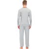 JINSHI Men’s Pajama Sets Sleepwear Nightwear Lightweight Quick Dry Soft 2 Piece Long Sleeve Mens Loungewear Sets with Pocket(A5-light Grey)