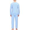 JINSHI Men’s Pajama Sets Sleepwear Nightwear Lightweight Quick Dry Soft 2 Piece Long Sleeve Mens Loungewear Sets with Pocket(A7-sky Blue)