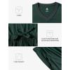 JINSHI Men’s Pajama Sets Sleepwear Nightwear Lightweight Quick Dry Soft 2 Piece Long Sleeve Mens Loungewear Sets with Pocket(A8-dark Green)