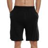 JINSHI Men’s Pajama Shorts Soft Comfortable Lightweight Elastic Drawstring Men Lounge Sleep Shorts with Pockets(Black/Grey)