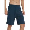 JINSHI Men’s Pajama Shorts Soft Comfortable Lightweight Elastic Drawstring Men Lounge Sleep Shorts with Pockets(One Lake Blue)