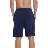 JINSHI Men’s Pajama Shorts Soft Comfortable Lightweight Elastic Drawstring Men Lounge Sleep Shorts with Pockets(One Navy Blue)