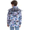 MoFiz Boys Waterproof Skiing Jacket Kids Hooded Fleece Winter Snowboard Jackets Windproof Warm Outerwear with Zip Pockets(Print Purple)