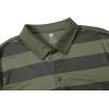 MoFiz Mens Camo Polo Golf Shirts Lightweight Dry Fit Pique Short Sleeve Collared Hiking T-Shirts Dry fit Activewear(Army Green Striped)