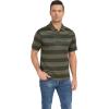 MoFiz Mens Camo Polo Golf Shirts Lightweight Dry Fit Pique Short Sleeve Collared Hiking T-Shirts Dry fit Activewear(Army Green Striped)