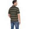 MoFiz Mens Camo Polo Golf Shirts Lightweight Dry Fit Pique Short Sleeve Collared Hiking T-Shirts Dry fit Activewear(Army Green Striped)