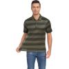 MoFiz Mens Camo Polo Golf Shirts Lightweight Dry Fit Pique Short Sleeve Collared Hiking T-Shirts Dry fit Activewear(Army Green Striped)