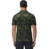 MoFiz Mens Camo Polo Golf Shirts Lightweight Dry Fit Pique Short Sleeve Collared Hiking T-Shirts Dry fit Activewear(Green Camo)