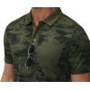 MoFiz Mens Camo Polo Golf Shirts Lightweight Dry Fit Pique Short Sleeve Collared Hiking T-Shirts Dry fit Activewear(Green Camo)