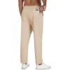 MoFiz Mens Casual Pants Lightweight Linen Summer Beach Lounge Pants(Light Khaki)