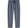 MoFiz Mens Cotton Pajama Pants Lightweight Lounge Sleep Plaid Bottoms with Pockets Drawstring(B-3 Pack)