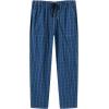 MoFiz Mens Cotton Pajama Pants Lightweight Lounge Sleep Plaid Bottoms with Pockets Drawstring(E-3 Pack)
