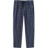 MoFiz Mens Cotton Pajama Pants Lightweight Lounge Sleep Plaid Bottoms with Pockets Drawstring(E-3 Pack)
