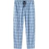MoFiz Mens Cotton Pajama Pants Lightweight Lounge Sleep Plaid Bottoms with Pockets Drawstring(F-3 Pack)