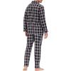 MoFiz Men’s Cotton Pajamas Sets Sleepwear Long Sleeve Button Down Loungewear with Pants Soft Pjs Lounge Set with Pockets(Plaid 55)