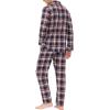 MoFiz Men’s Cotton Pajamas Sets Sleepwear Long Sleeve Button Down Loungewear with Pants Soft Pjs Lounge Set with Pockets(Plaid 57)