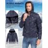 MoFiz Men’s Lightweight Puffer Jacket Hooded Insulated Winter Puffy Coat Full Zip Water Resistant Windproof Hiking Jacket(B-navy)