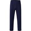 MoFiz Mens Pajama Set Pjs Sleepwear Nightwear Lightweight Quick Dry Soft Short Sleeve Summer Pjs Sleep Set With Pocket(A02-navy Blue +Light Grey)