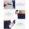 MoFiz Mens Pajama Sets Comfy Long Sleeve Sleepwear Top Solid Pyjama Pants with Pocket 2 Piece Loungewear PJs Sets for Men(Navy Grey)