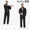 MoFiz Mens Tracksuit Jogging Sports Sweatsuit Comfortable Outfits Casual Athletic Pants Full zip Jacket 2 Piece(2024-a-black)