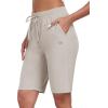 MoFiz Womens 10″ Long Shorts for Women Quick Dry Women Hiking Cargo Shorts Athletic Travel Golf Shorts