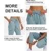 MoFiz Women’s Outdoor Cargo Pants Lightweight Joggers Elastic Waist Athletic Hiking Sweatpants Casual Travel Pant with Pocket(Dusty Blue)