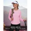 MoFiz Women’s UPF 50+ Sun Protection Long Sleeve Shirts for Hiking Running Athletic Quick Dry Loose Fit Workout Tops