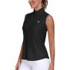 AIRIKE Sleeveless Golf Shirts for Women UPF 50+ Quarter Zip Quick Dry Tennis Workout Tank Tops(2025-black)