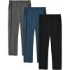 JINSHI Mens Pajama Pants Soft Modal Pajama Bottoms Loose Long Pj Pant Thin Sleepwear Lounge Pants with Pockets 2 Pack(R-black/Lake Blue/Dark Grey)