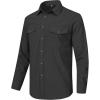 MoFiz Men’s Corduroy Shirts Casual Lightweight Jacket Long Sleeve Button Down Shacket Jackets with Pocket(Dark Grey)