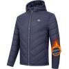 MoFiz Men’s Lightweight Puffer Jacket Hooded Insulated Winter Puffy Coat Full Zip Water Resistant Windproof Hiking Jacket(B-navy)