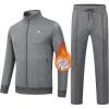 MoFiz Mens Tracksuit Jogging Sports Sweatsuit Comfortable Outfits Casual Athletic Pants Full zip Jacket 2 Piece(2024-dark Grey)