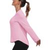 MoFiz Women’s UPF 50+ Sun Protection Long Sleeve Shirts for Hiking Running Athletic Quick Dry Loose Fit Workout Tops