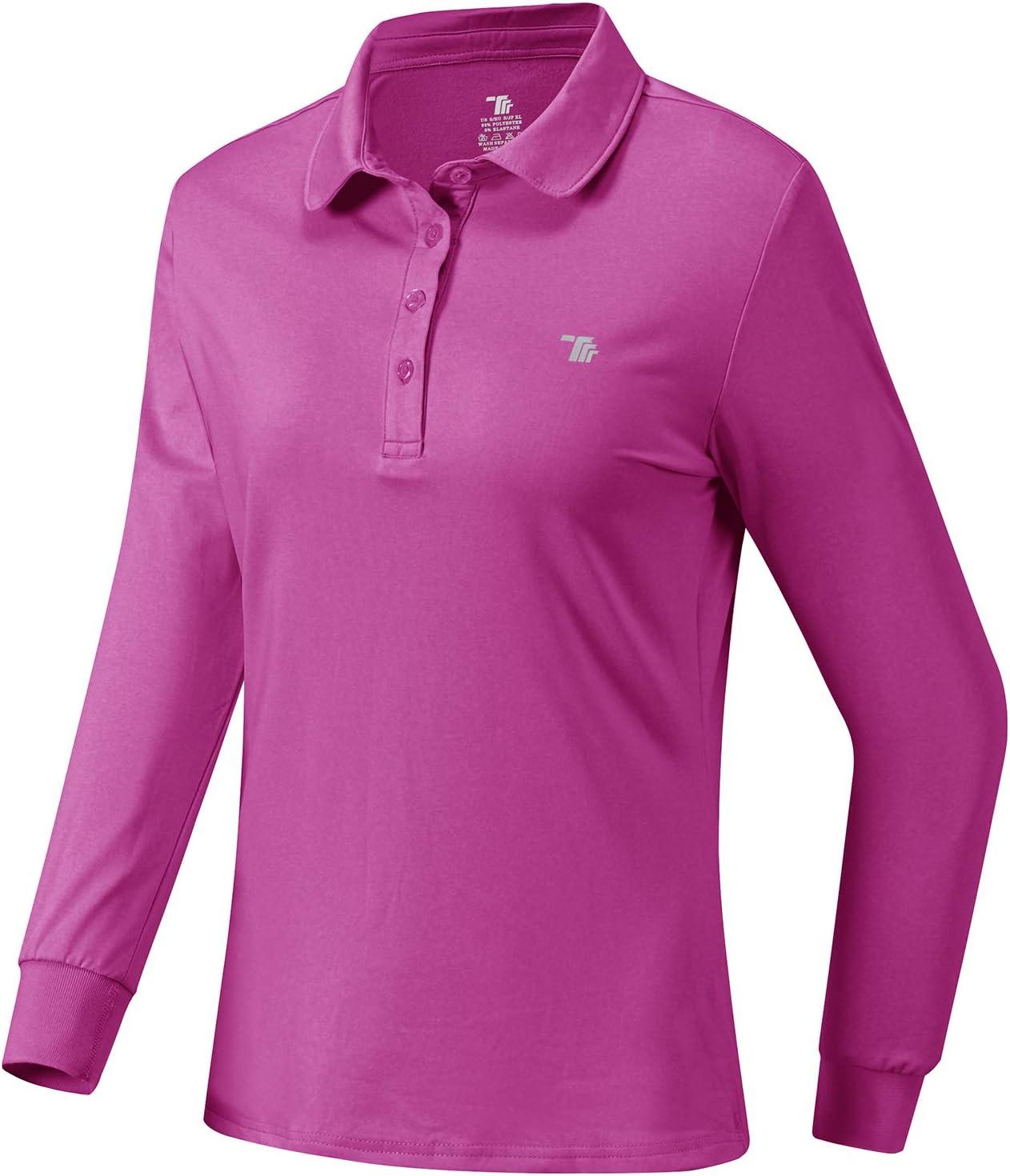 imageAIRIKE Golf Polo Shirts for Women Long Sleeve Colourful QuickDry Workwear ampamp ActivewearWomens Athletic ApparelPurple