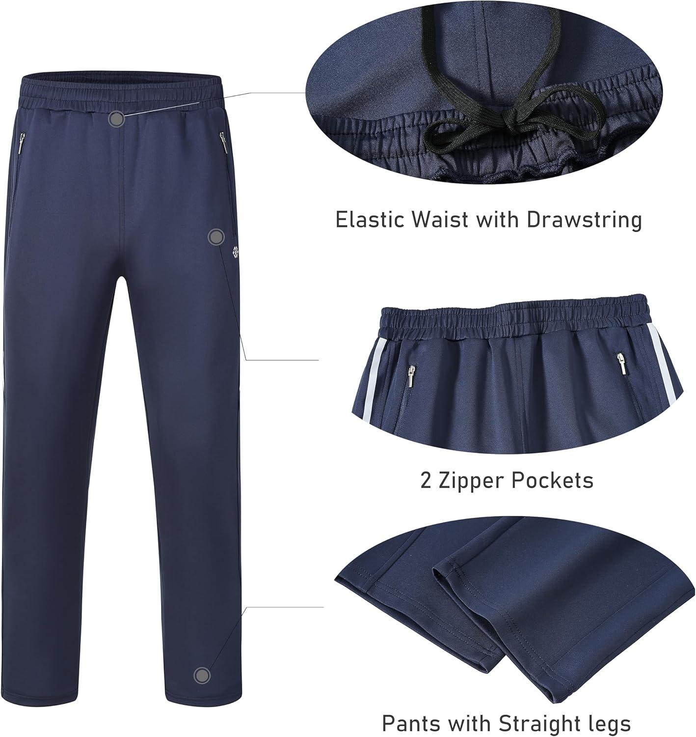 imageMoFiz Mens Tracksuits Set Full Zip Running Sweatsuit For Men Long Sleeve Causal 2 Piece Outfits Jogging SuitsNavy Blue