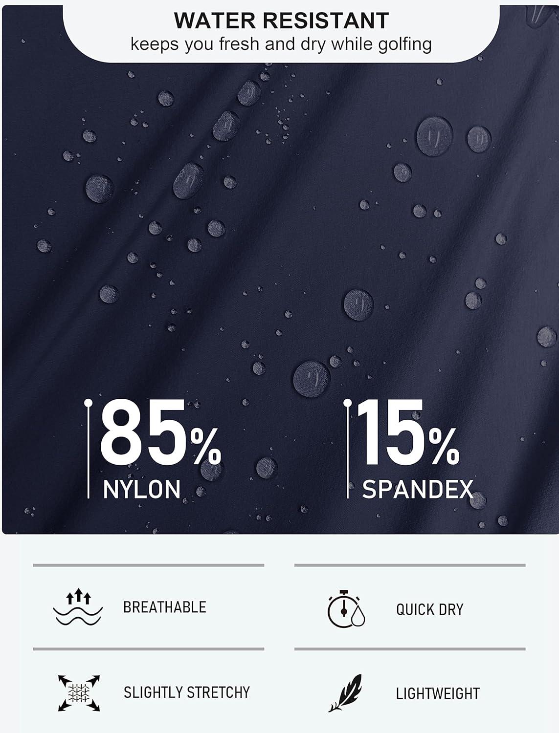 imageMoFiz Womens Golf Shorts 7quot Quick Dry Hiking Shorts Lightweight Bermuda Short for Women with Pockets Water ResistantNavy Blue