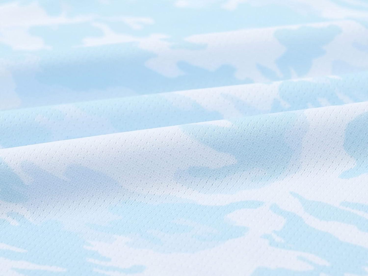 imageMoFiz Womens Short Sleeve Golf Polo Shirts Quick Dry Camo Lightweight UPF 50 Tennis Sports Athletic Tops CasualAcamoblue