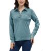 AIRIKE Golf Polo Shirts for Women Long Sleeve Colourful Quick-Dry Workwear & Activewear-Womens Athletic Apparel(Blue 2)