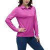 AIRIKE Golf Polo Shirts for Women Long Sleeve Colourful Quick-Dry Workwear & Activewear-Womens Athletic Apparel(Purple)