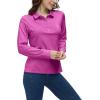 AIRIKE Golf Polo Shirts for Women Long Sleeve Colourful Quick-Dry Workwear & Activewear-Womens Athletic Apparel(Purple)