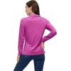 AIRIKE Golf Polo Shirts for Women Long Sleeve Colourful Quick-Dry Workwear & Activewear-Womens Athletic Apparel(Purple)