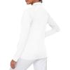 AIRIKE Women’s Zipper Up Golf Shirts Long Sleeve Polo Shirt Quick Dry Comfy Fleece Tennis Tops(2024-white)
