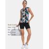 Golf Polo Shirts for Women Slim Fit Woman Sleeveless Sports Shirts Quick Dry Athletic Tank Tops for Tennis Work(Upgrade Black Flowers)